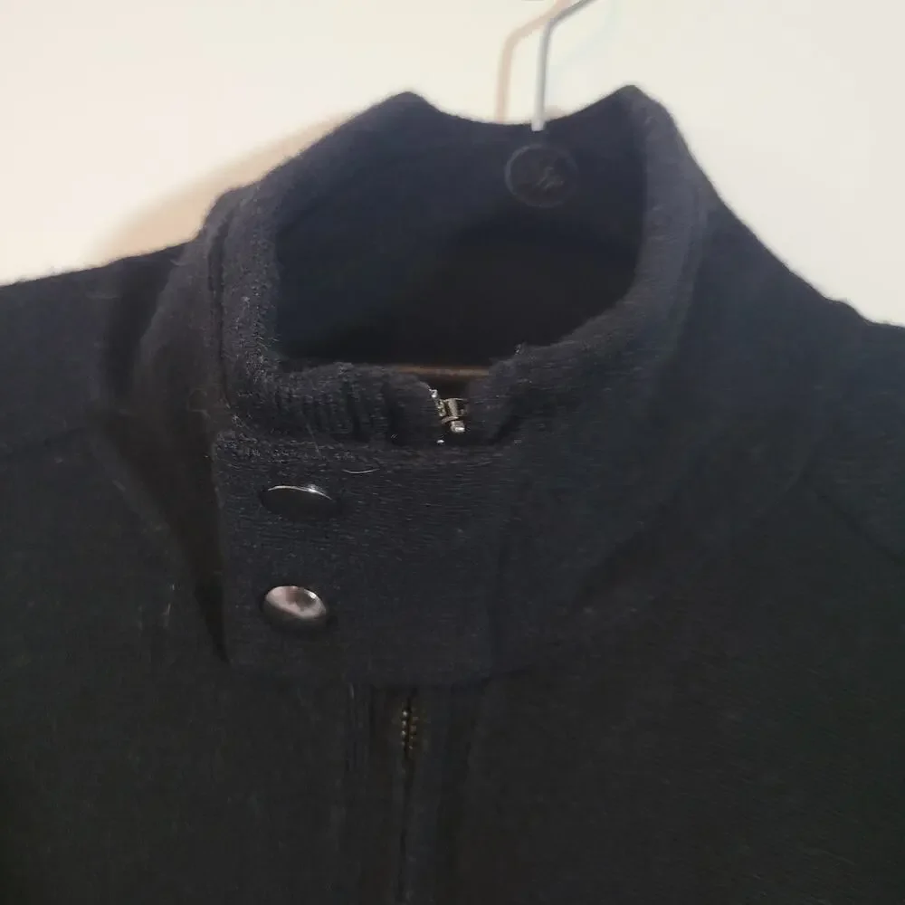 Banana Republic Size	M Merino Wool Blend Half Zip Button Collar Pullover Sweater